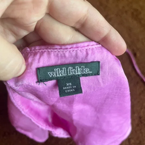 Loose Scoop Pink Tan Top - Picture 3 of 4